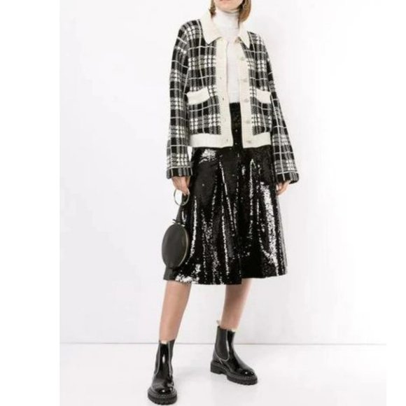 NWT Simone Rocha Pleated Sequin Midi Skirt 4 - Picture 11 of 11